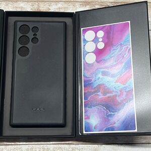 dbrand Grip Case Samsung Galaxy S24 Ultra MagSafe Black w Custom Skin Open Box